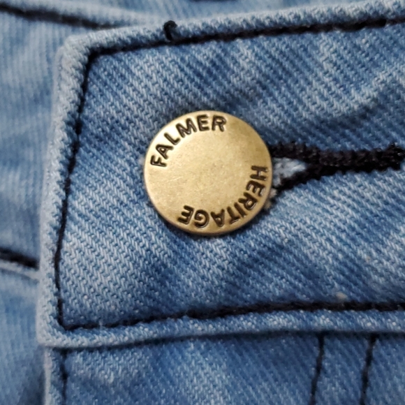 Palmer Heritage Fringed Denim Jeans Size XL - Picture 5 of 11